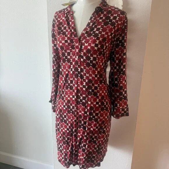 Nic & Zoe Multicolor Knit Dress – Rust, Cream & Taupe – NWT - Picture 4 of 8